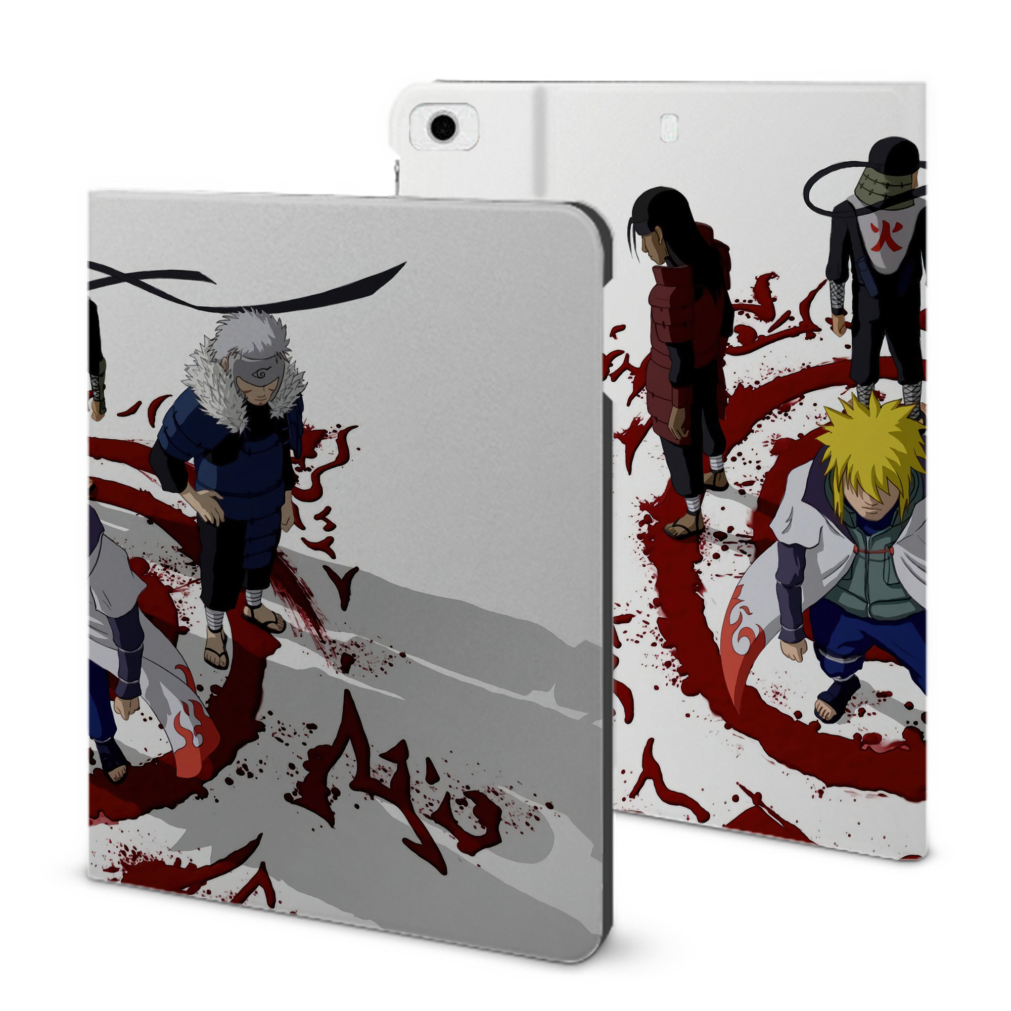 （画像用） NARUTO -ナルト- NARUTO -ナルト- 疾風伝 IPad ケース ブック型 PUレザー TPU 耐衝撃 軽量 薄型 ペン収納なし 全面保護 IPad 各モデル対応